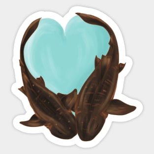 Cuddling Nurse Sharks Sticker